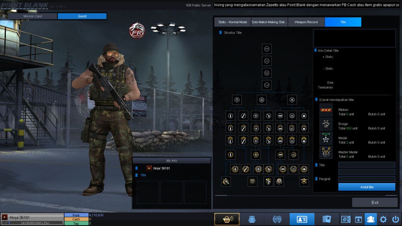 Bintang 1 [Bebas Pajak] Full Title + QC 90 Hari + ACC Rappel Tarantula + Inventori 616/600