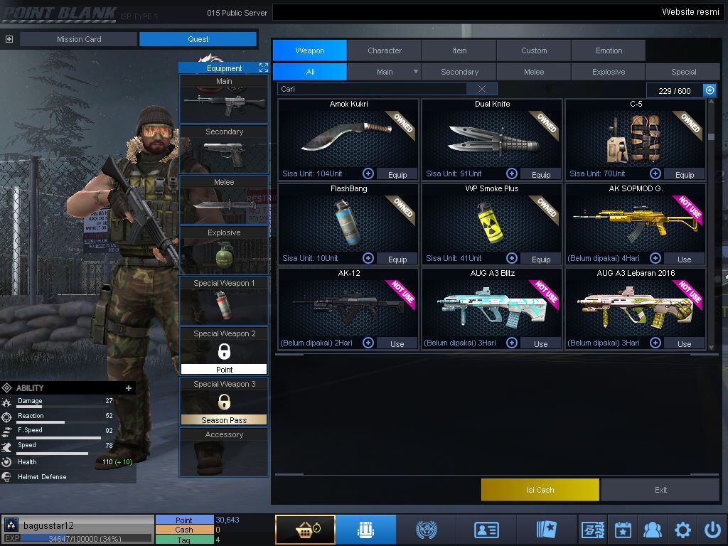 D2 spek publik